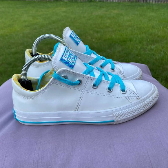 EUC Converse AS Madison Ox White/Lemon Haze Egg Sneaker US Youth Sz 2  656091C - Picture 1 of 9